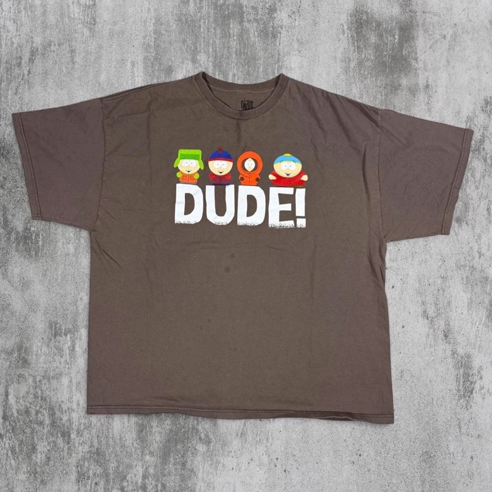 Giant South Park DUDE! Brown T-Shirt Mens XXL